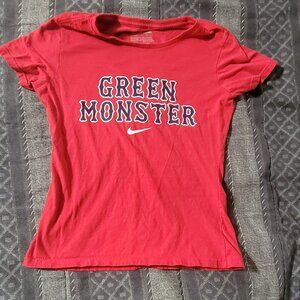 Red womens shirt green monster red sox nike medium